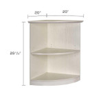 Mayline Group Medina 2 Shelf Quarter Round Bookcase