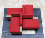 KI Furniture and Seating KI Hub 4 Piece Modular Lounge Seating Set 