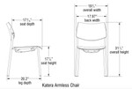 KI Furniture and Seating KI Katera Armless Polypropylene Guest Chair 