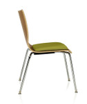 KI Furniture and Seating KI Apply Wood Guest Chair with Upholstered Seat Pad 