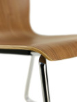 KI Furniture and Seating KI Apply Wood Laminate Sled Base Stack Chair 