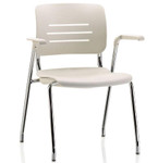 KI Furniture and Seating KI Grazie 4-Leg Stack Chair with Arms 