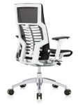 Eurotech Seating Eurotech Powerfit Mesh Chair with Fabric Seat and White Frame