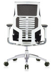 Eurotech Seating Eurotech Powerfit Mesh Chair with Fabric Seat and White Frame