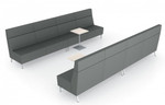 Global Total Office Global River Modular High Back Lounge Seating Set with Power 