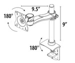 Global Total Office Global Single Screen Single Extension Monitor Arm