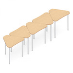 Global Total Office Global Zook 5 Piece Modular Triangle Table Configuration 