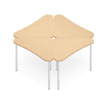 Global Total Office Global Zook ADA Compliant Triangle Shaped Table 