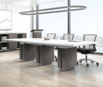 Global Total Office Global Zira 10' x 4' Two-Tone Rectangular Conference Table
