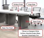 Global Total Office Global Zira 10' x 4' Two-Tone Rectangular Conference Table