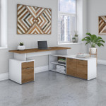  Bush Business Furniture Jamestown 72W L Shaped Desk with Drawers 