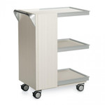 Global Total Office Global Zira Buffet Cart with Silver Push Handle 