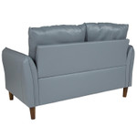  Flash Furniture Milton Park Plush Gray Leather Pillow Back Loveseat 