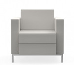Global Total Office Global Citi Square Leather Lounge Chair