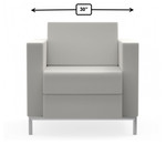 Global Total Office Global Citi Square Leather Lounge Chair