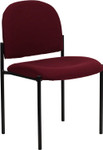  Flash Furniture Burgundy Fabric Stackable Reception Chair 