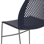  Flash Furniture Big and Tall Navy Plastic Stack Chair 