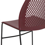  Flash Furniture Big and Tall Burgundy Plastic Stack Chair 