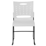  Flash Furniture Heavy Duty White Sled Base Stack Chair 