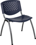  Flash Furniture Heavy Duty Navy Blue Plastic Multi Purpose Stack Chair 