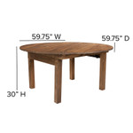  Flash Furniture Round Rustic Style Folding Farm Table 