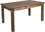  Flash Furniture 60" x 38" Rectangular Antique Rustic Solid Pine Farm Dining Table 