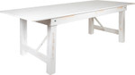  Flash Furniture 8' Folding Leg Farm Table with Distressed White Finish 