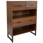  Flash Furniture Lincoln Bookcase with Storage Drawers 