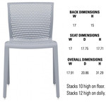 Global Total Office Global Spyker Armless Polymer Stack Chair