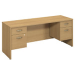  Bush Business Furniture Series C 72W x 24D Desk Credenza with 2 Pedestals 