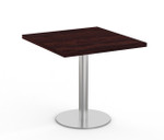  Special-T 36" Square Bistro Table with Brushed Stainless Steel Base 