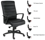 Eurotech Seating Manchester Leather Office Chair LE150 (2 Color Options Available!)