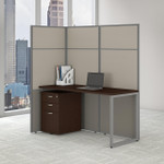  Bush Business Furniture Easy Office 60W Cubicle Desk with File Cabinet and 66H Panels 