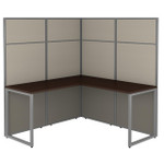  Bush Business Furniture Easy Office 60W L Shaped Cubicle Desk Workstation with 66H Panels 