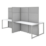  Bush Business Furniture Easy Office 4 User Cubicle Desk Workstation with 66H Panels 