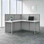  Bush Business Furniture Easy Office 60W L Shaped Cubicle Desk Workstation with 45H Panels 