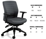 Global Total Office Global Aspen 2852-3 Ergonomic Computer Chair