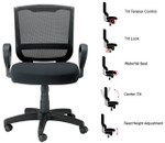 Eurotech Seating Maze Modern Mesh Back Task Chair MT3000
