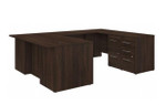  Bush Business Furniture Office 500 Contemporary U Shaped Executive Desk with Drawers 