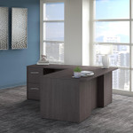  Bush Business Furniture Office 500 Contemporary L Shaped Executive Desk with Drawers 