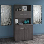  Bush Business Furniture Office 500 Tall Storage Cabinet with Doors and Shelves 