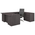 Bush Business Furniture Office 500 72W U Shaped Executive Desk with Drawers and High Back Chair Set 