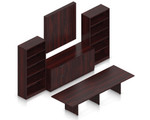 Offices To Go Superior Laminate Conference Furniture Set with 12' Rectangular Table