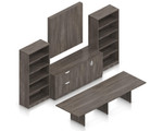 Offices To Go Superior Laminate Conference Furniture Set with 12' Rectangular Table
