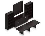 Offices To Go Superior Laminate Conference Furniture Set with 12' Rectangular Table
