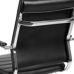  Flash Furniture Mid Back Black Ribbed Office Chair 