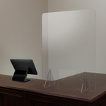  Flash Furniture 33"H x 24"L Acrylic Free-Standing Register Shield and Sneeze Guard 