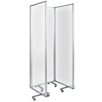 Flash Furniture Transparent Acrylic Mobile Partition with Lockable Casters 