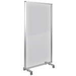  Flash Furniture 72"H x 36"L Transparent Acrylic Mobile Partition with Lockable Casters 