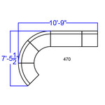  Flash Furniture Alon Series White LeatherSoft J-Shaped Lounge Seating Layout 